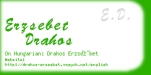 erzsebet drahos business card